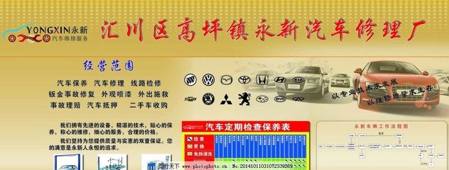 汽車修理廠墻體廣告 專業維修服務的視覺紐帶
